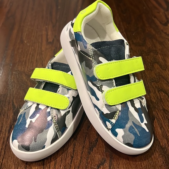 StyleChild Shoes New Jake Camo Neon Velcro Strap Sneakers Size 32 Poshmark